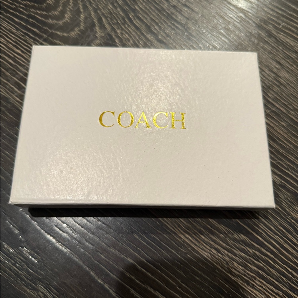 Coach Black Card Case with Glossy Accent - Picture 8 of 8